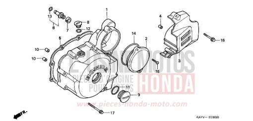 COPERCHIO CARTER MOTORE SINISTRO NX125V di 1997